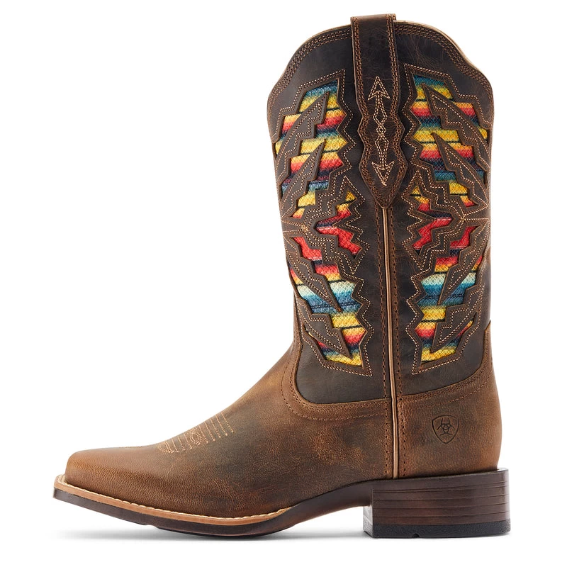 'Ariat' Women's Laney VentTEK 360 Western Square Toe - Desert Pearl - Image 7