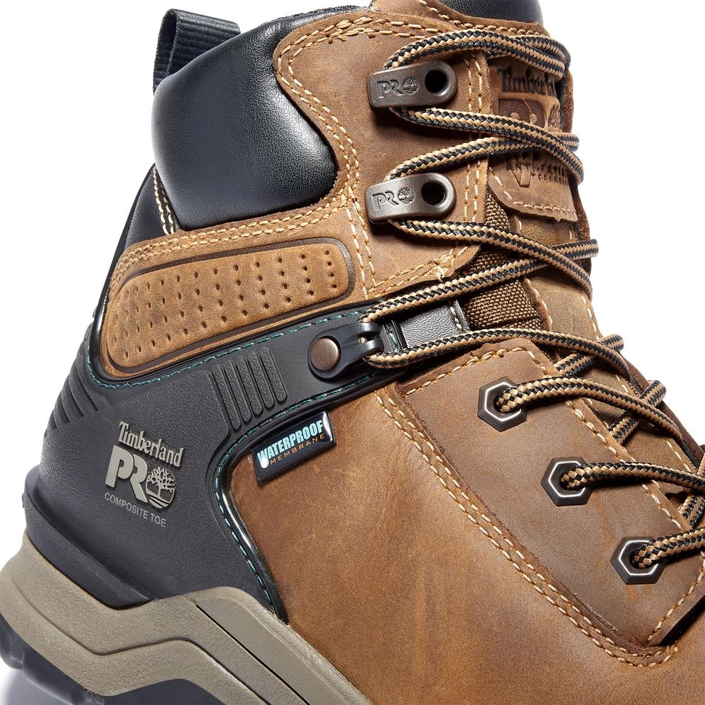 'Timberland Pro' Women's 6" Hypercharge SR WP Comp Toe - Brown - Image 4