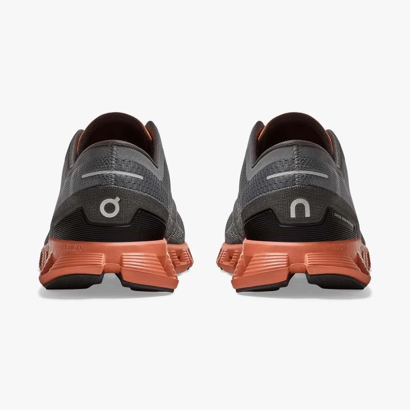 'On Running' Men's Cloud X - Rust / Rock - Image 4