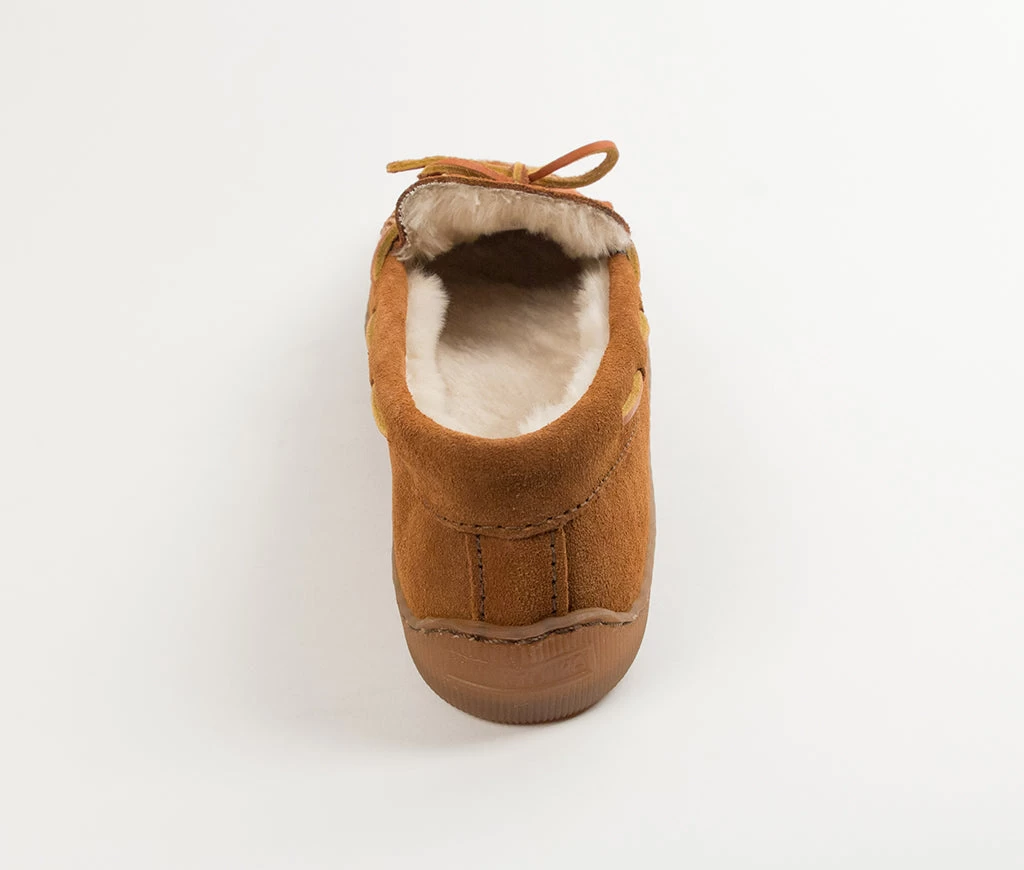 'Minnetonka' Men's Pile Lined Hardsole Moc Slipper - Brown (Ext. Sizes) - Image 3
