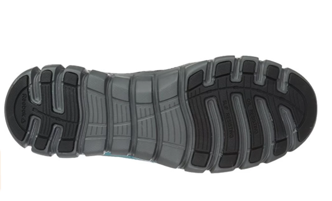'Reebok' Women's Sublite Cushion ESD SR Alloy Toe - Grey / Turquoise - Image 3