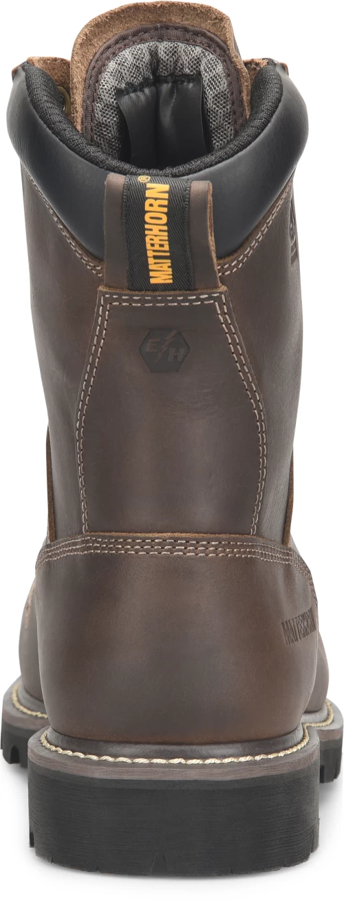 'Matterhorn' Men’s 8” Corvus EH WP Comp Toe - Brown - Image 5