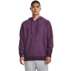 'Under Armour' Men's Rival Fleece 1/2 Zip Hoodie - Rivalry Light Heather - Onyx White