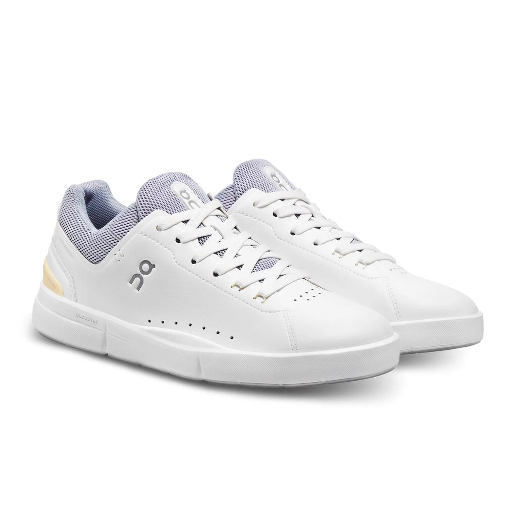 'On Running' Women's THE ROGER Advantage 1 Tennis Sneaker - White / Tempest - Image 5