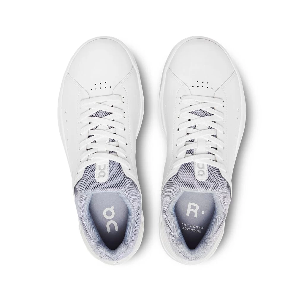 'On Running' Women's THE ROGER Advantage 1 Tennis Sneaker - White / Tempest - Image 2